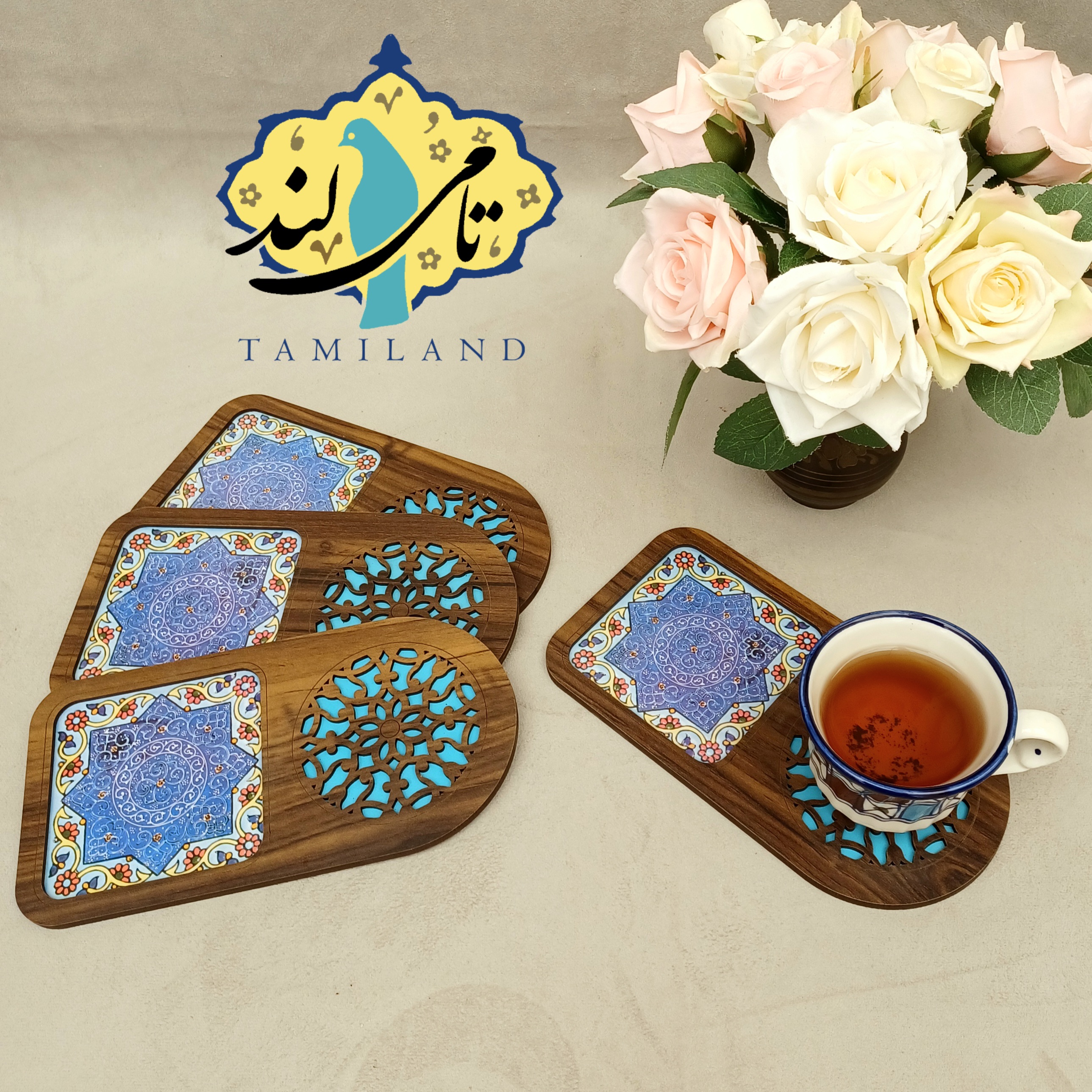 زیرلیوانی پذیرایی مدل مینا 1 عددی